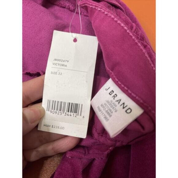 J Brand Alana High-Rise Crop Skinny Victoria Velvet Size 32 NEW - Picture 8 of 12